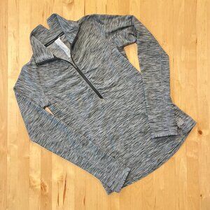 SOLD New Balance NB Transit Half Zip Running Workout Top XS Black White Spacedye